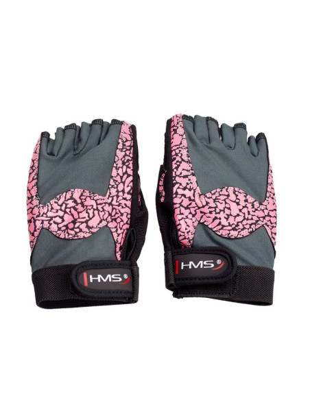 Rękawice na siłownię pink/gray w hms rst03
