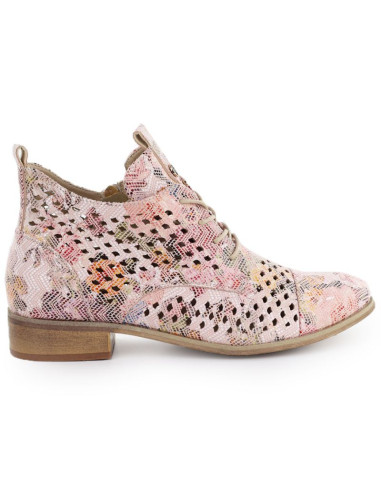Botki damskie ażurowe w kwiaty multikolor potocki sz12091