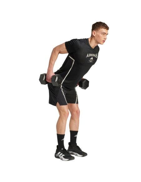 Spodenki męskie adidas designed for training legacy heritage czarne ka5283