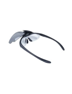 Okulary strzeleckie wosport black - 3 wymienne wizjery, pasek