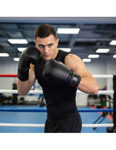 Rękawice bokserskie meteor 10 oz treningowe, rzep, pu