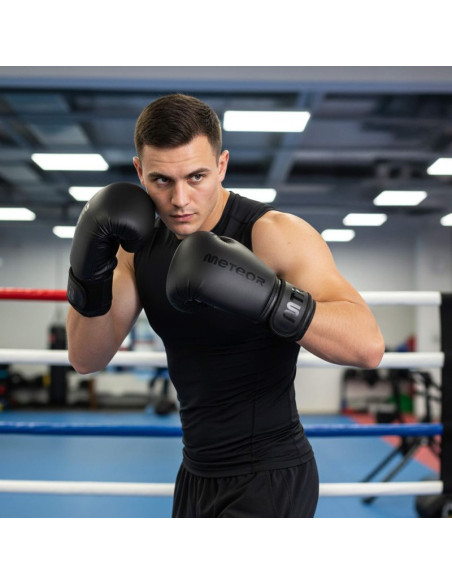 Rękawice bokserskie meteor 10 oz treningowe, rzep, pu