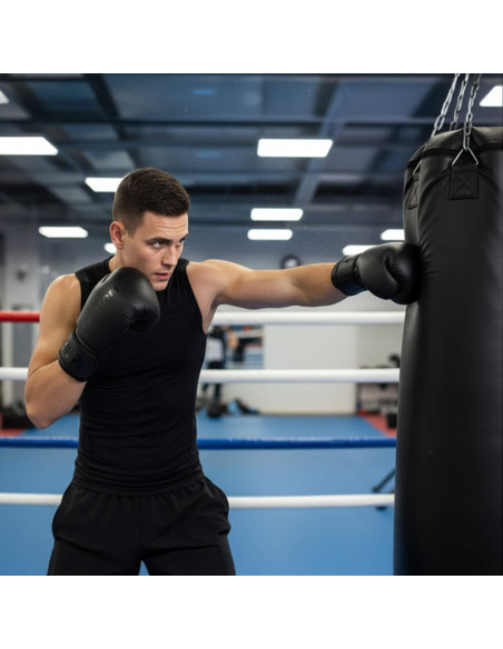 Rękawice bokserskie meteor 10 oz treningowe, rzep, pu
