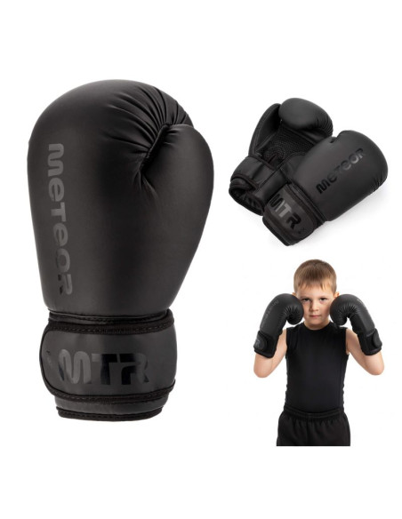 Rękawice bokserskie meteor 4 oz treningowe, rzep, pu