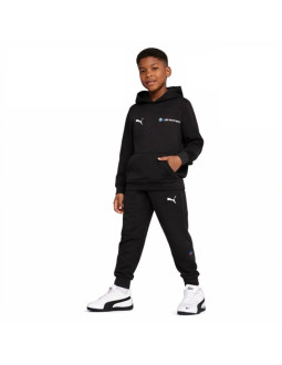 Puma bluza sportowa kangurka z kapturem dziecięca bmw mms czarna