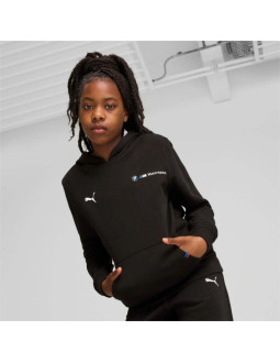 Puma bluza sportowa kangurka z kapturem dziecięca bmw mms czarna 2