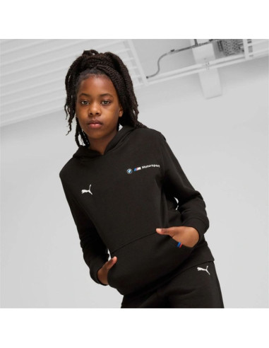 Puma bluza sportowa kangurka z kapturem dziecięca bmw mms czarna
