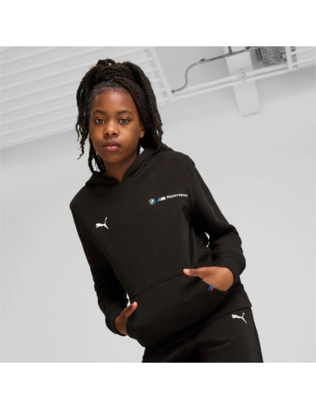 Puma bluza sportowa kangurka z kapturem dziecięca bmw mms czarna