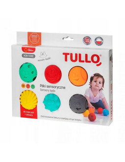 Piłki sensoryczne buźki 6 szt. am tullo kolorowe 462