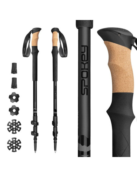 Kije trekkingowe spokey zodiac 105-135 cm trzysegmentowe spk