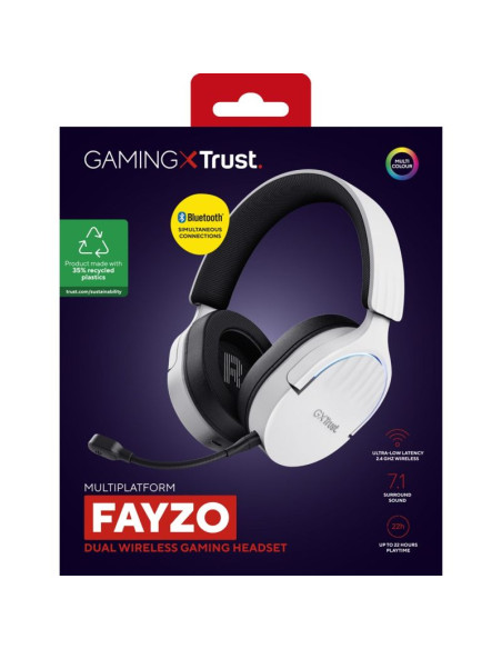 Słuchawki gamingowe trust gxt 491w fayzo wireless white