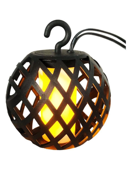 Lampa solarna kule ogniowe 7cm 5szt