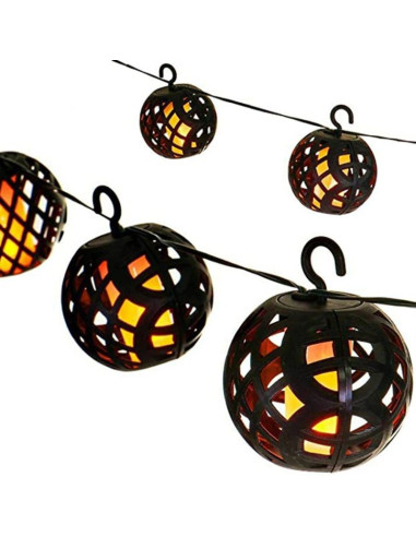 Lampa solarna kule ogniowe 7cm 5szt