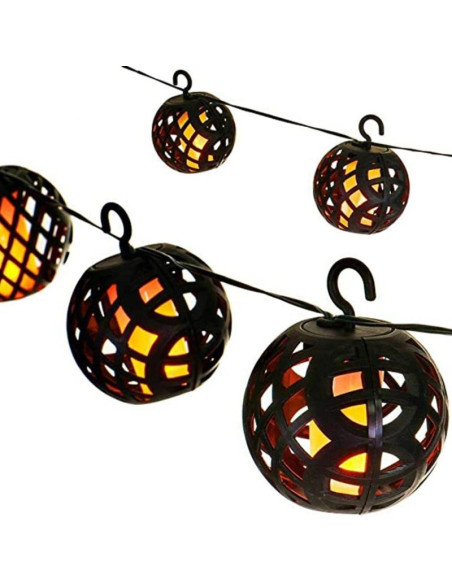 Lampa solarna kule ogniowe 7cm 5szt