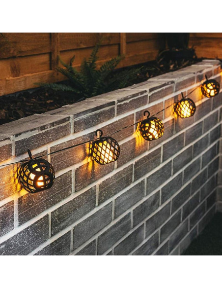 Lampa solarna kule ogniowe 7cm 5szt