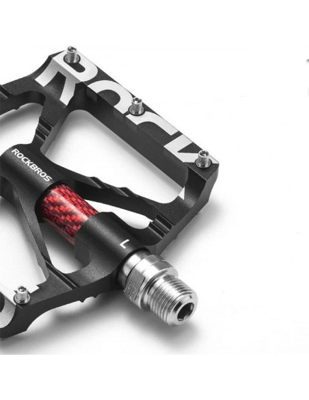Zestaw pedałów rowerowych rockbros 37213071001 ze stopu aluminium - czarne