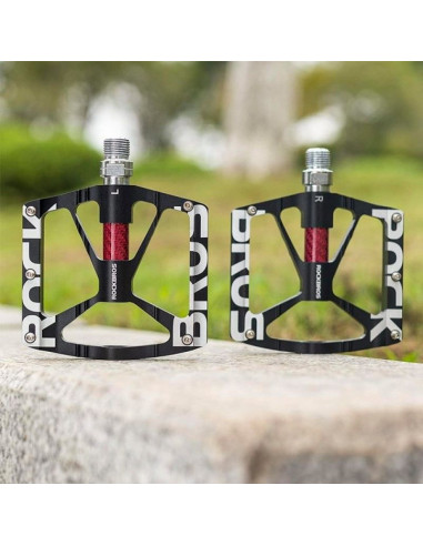 Zestaw pedałów rowerowych rockbros 37213071001 ze stopu aluminium - czarne