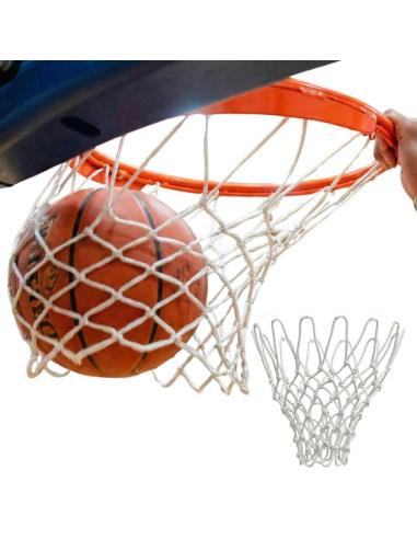 Siatka do obręczy kosz biała 1szt/ 12 uchwytów pes 5 netex