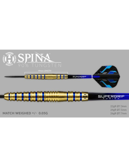 Rzutki harrows spina gold 90% steeltip