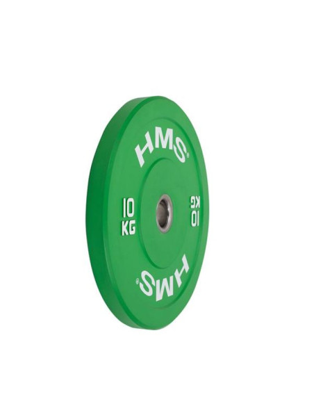 Talerz olimpijski hms green bumper 10 kg cbr10