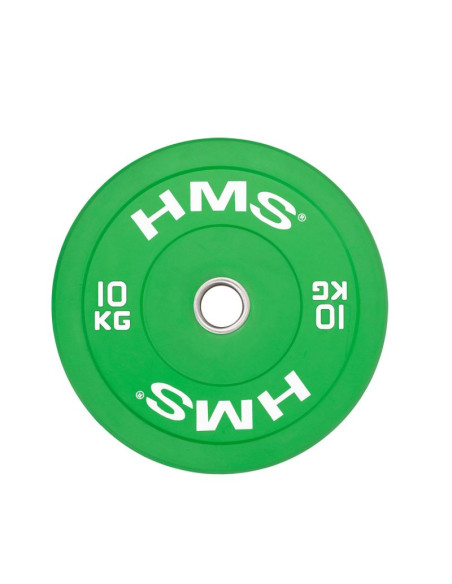 Talerz olimpijski hms green bumper 10 kg cbr10