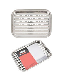 Blaszka tacka do grillowania 34x24cm stal nierdzewna