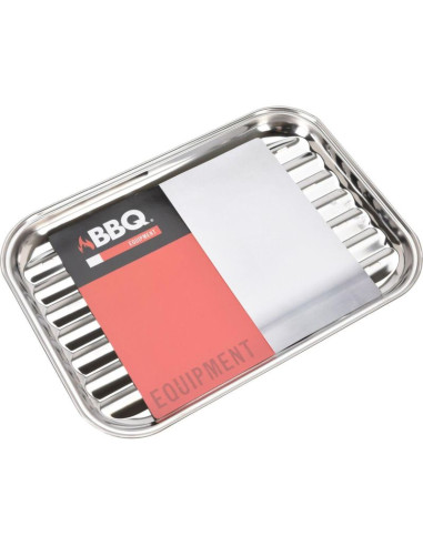 Blaszka tacka do grillowania 34x24cm stal nierdzewna