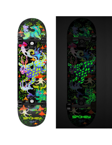 Deskorolka spokey ze świecącą grafiką ollie