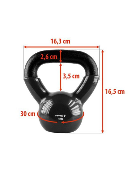Kettlebell żeliwny black hms knv