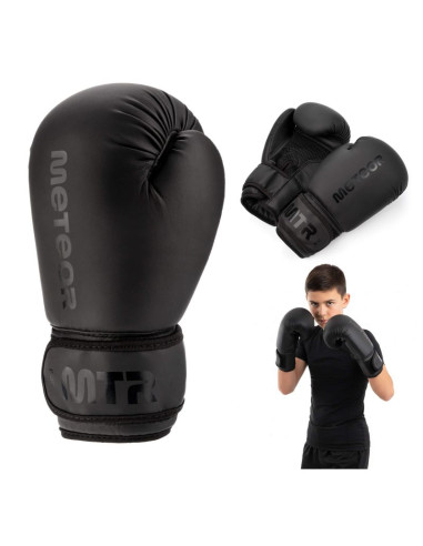 Rękawice bokserskie meteor 8 oz treningowe, rzep, pu