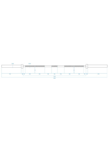 Gryf do crosffitu hms premium gcf700 220 cm 20 kg