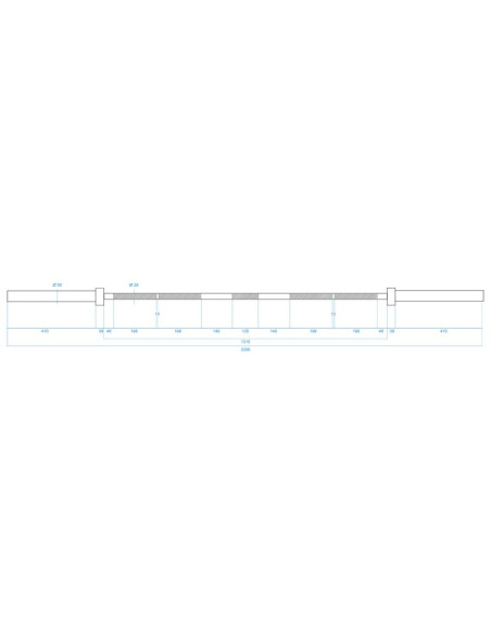 Gryf do crosffitu hms premium gcf700 220 cm 20 kg