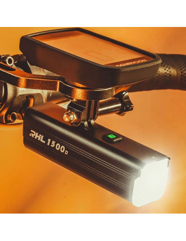 Lampka rowerowa rockbros rhl1500 przednia 5000mah 1500lm ipx6 - czarna