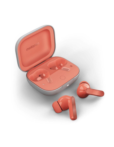 Słuchawki motorola moto buds peach pink