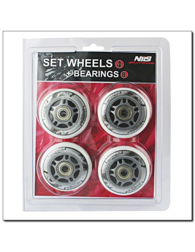 Pu 84x24 82a białe (4 szt.) + abec-7 chrome (8 szt.) zestaw nils extreme