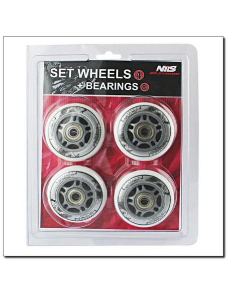 Pu 84x24 82a białe (4 szt.) + abec-7 chrome (8 szt.) zestaw nils extreme