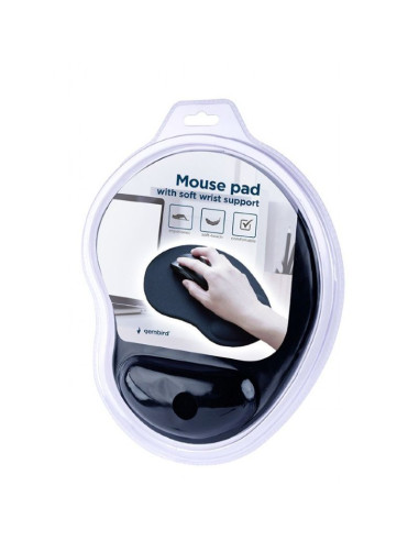 Gembird podkładka pod mysz ergopad pod nadgarstek, czarna