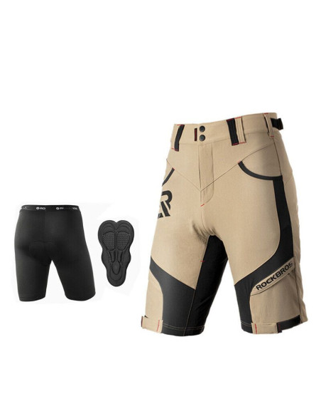 Rockbros spodenki rowerowe męskie 2w1 xl