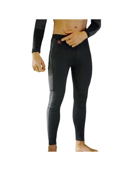 Glovii ogrzewany zestaw bielizny termoaktywnej bluza i spodnie, rozmiar l, czarny, baterie i ładowarka w zestawie, gxbl