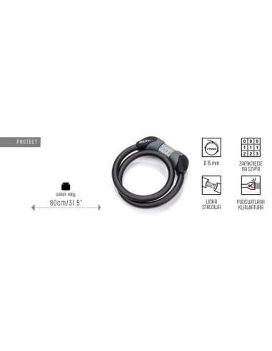 Zapięcie rowerowe meteor protect