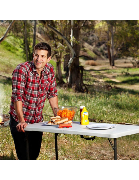 Stół składany w pół 122 cm o regulowanej wysokości 4428