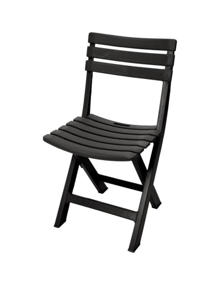 Zestaw 4 krzeseł cateringowych składanych  plastikowych komodo antracyt