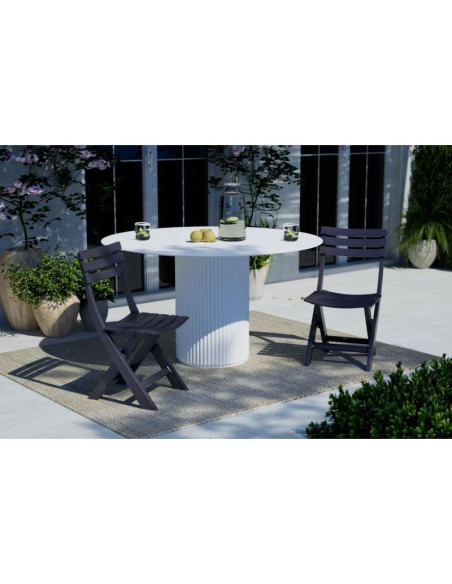 Zestaw 4 krzeseł cateringowych składanych  plastikowych komodo antracyt