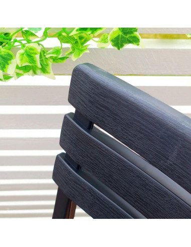 Zestaw 4 krzeseł cateringowych składanych  plastikowych komodo antracyt