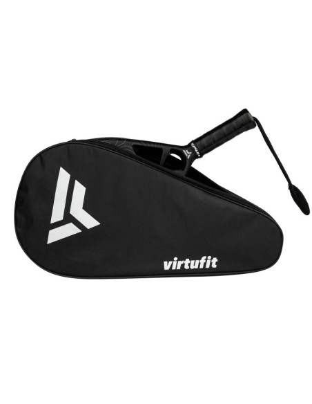 Virtufit torba na rakietę padel - czarno-biała