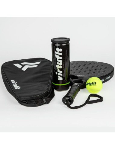 Virtufit torba na rakietę padel - czarno-biała