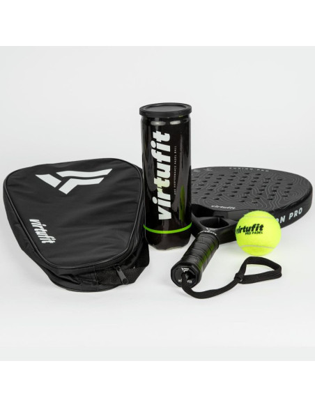 Virtufit torba na rakietę padel - czarno-biała