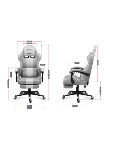 Fotel gamingowy huzaro force 4.7 white mesh