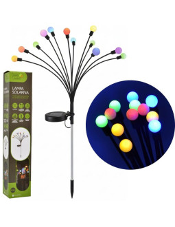 Lampa solarna tańczące na wietrze kuleczki kolorowe 12 led 72cm 2