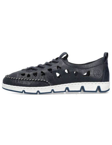 Skórzane półbuty ażurowe rieker w rkr652